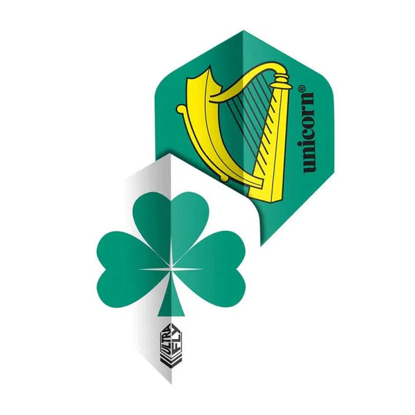 Unicorn Ultrafly Plus Irish Shamrock Dart Flights-1-Premier Darts