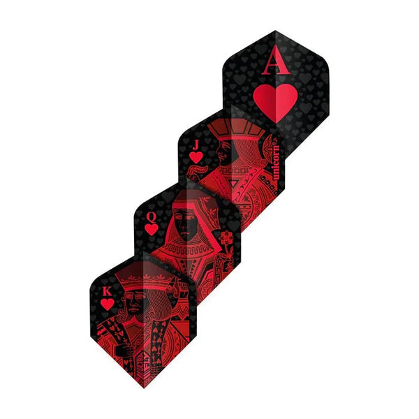 Unicorn Ultrafly Plus Red Royal Flush Dart Flights-1-Premier Darts