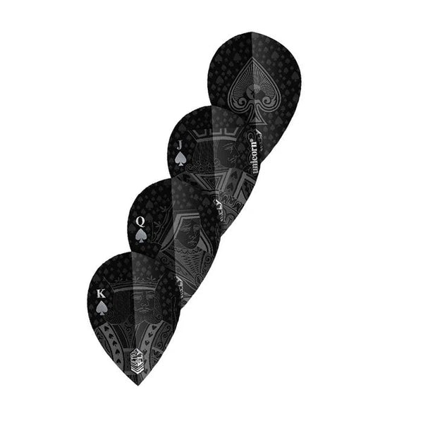 Unicorn Ultrafly Xtra Pear Black Royal Flush Dart Flights-1-Premier Darts