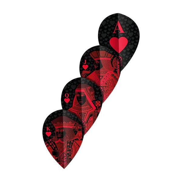 Unicorn Ultrafly Xtra Pear Red Royal Flush Dart Flights-1-Premier Darts