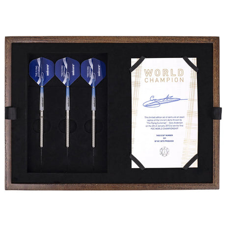 Unicorn Gary Anderson 10 Year Commemoration Limited Edition 90% Tungsten Steel Tip Darts