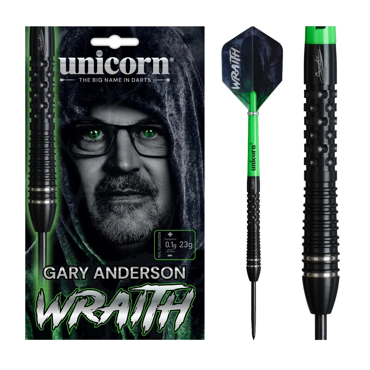 Unicorn Gary Anderson Phase 6 Wraith 90% Tungsten Steel Tip Darts