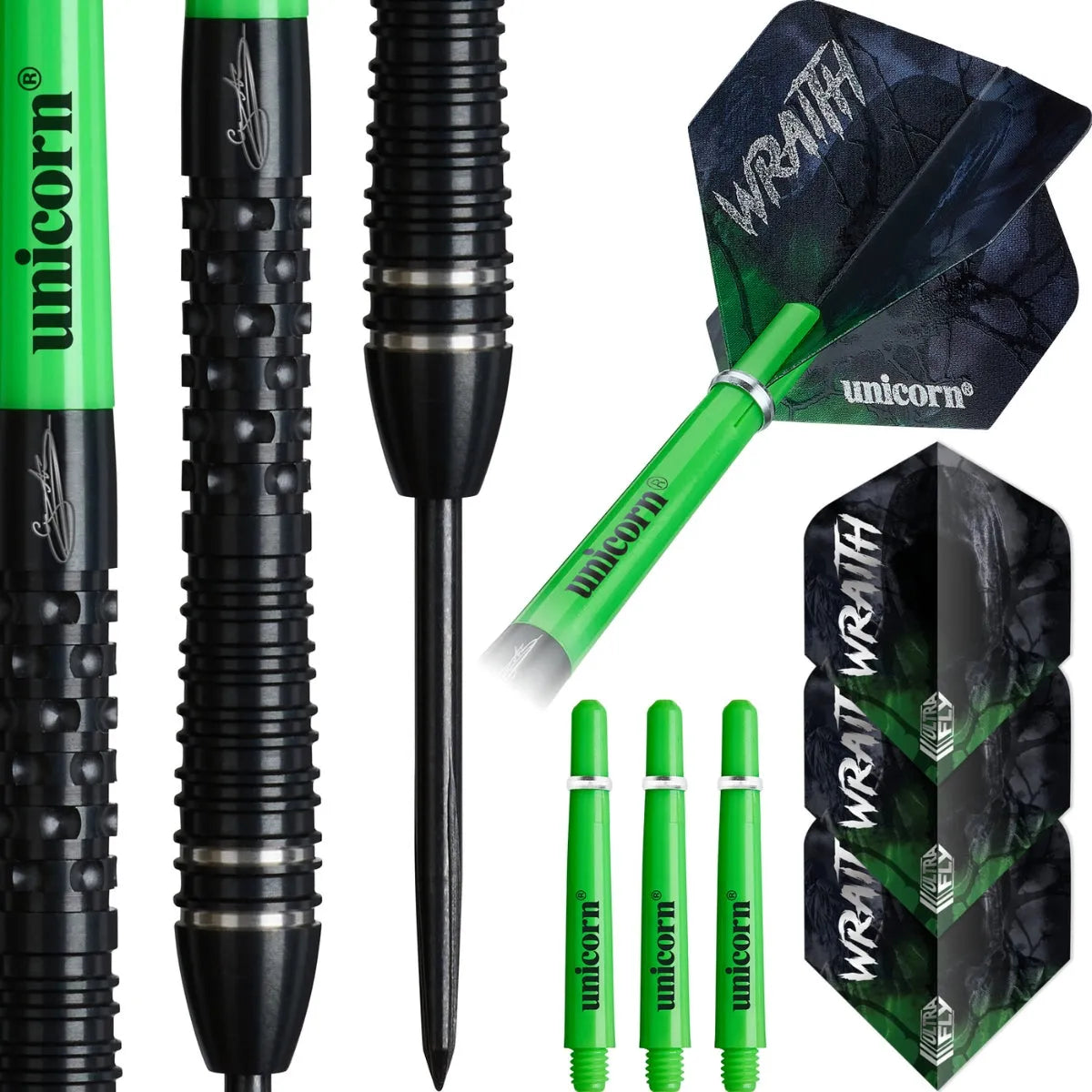 Unicorn Gary Anderson Phase 6 Wraith 90% Tungsten Steel Tip Darts