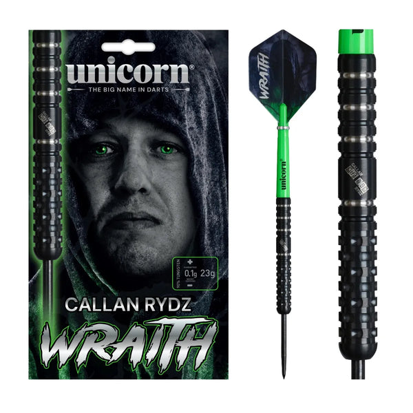 Unicorn Callan Rydz Wraith 90% Tungsten Steel Tip Darts-1-21 GRAM-Premier Darts