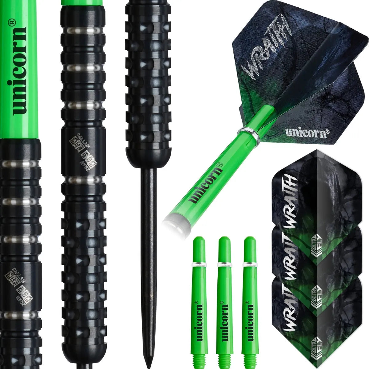 Unicorn Callan Rydz Wraith 90% Tungsten Steel Tip Darts