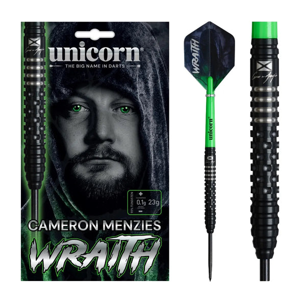 Unicorn Cameron Menzies Wraith 90% Tungsten Steel Tip Darts-1-21 GRAM-Premier Darts