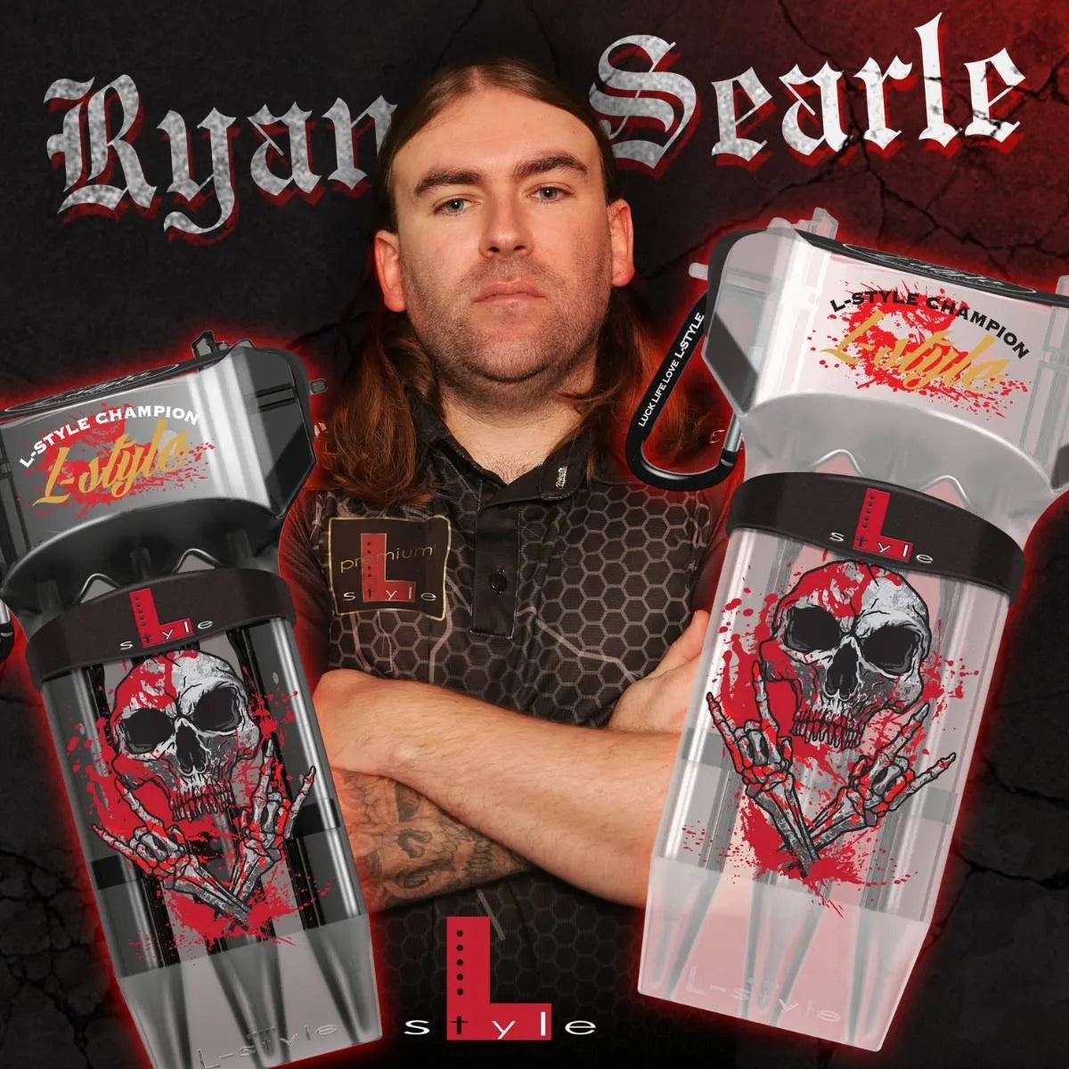 L-Style Darts Krystal One V3 Ryan Searle Clear Black Darts Case-2-Premier Darts