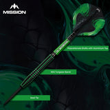 Mission Venom 90% Tungsten Steel Tip Darts-4-23 GRAM-Premier Darts