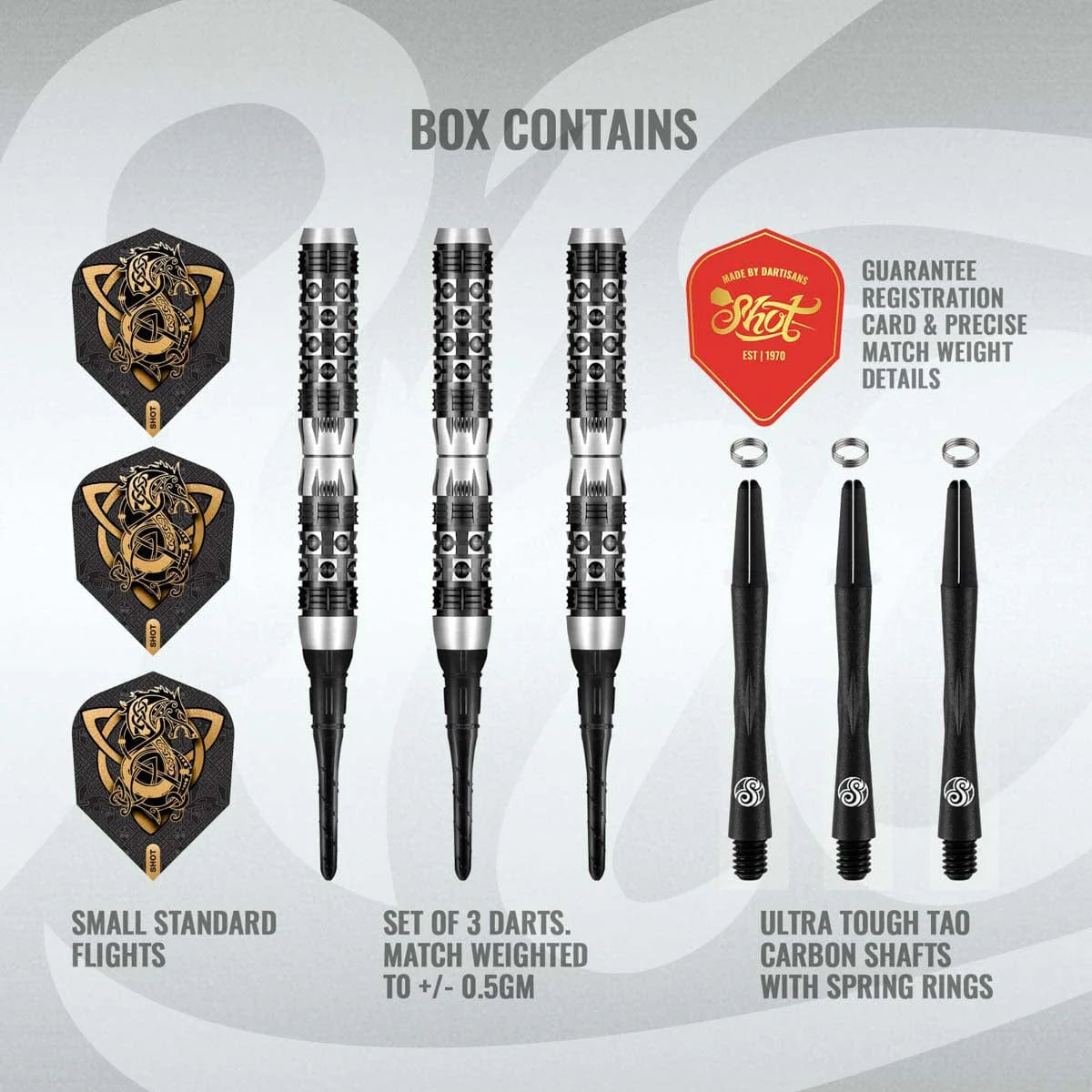 Shot Viking Wolf 90% Tungsten Soft Tip Darts-4-20 GRAM-Premier Darts