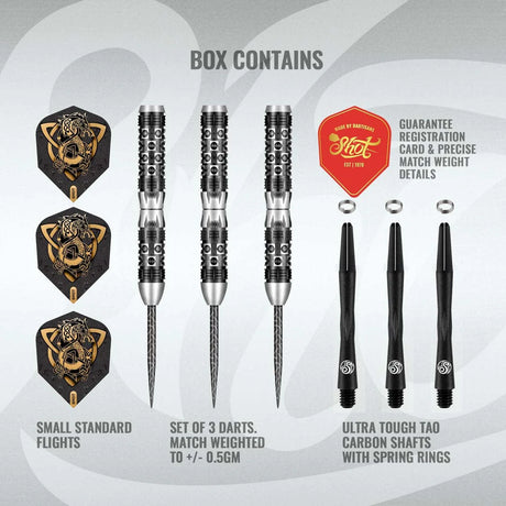Shot Viking Wolf 90% Tungsten Steel Tip Darts-4-23 GRAM-Premier Darts