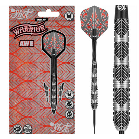 Shot Warrior Awe 90% Tungsten Steel Tip Darts-1-22 GRAM-Premier Darts