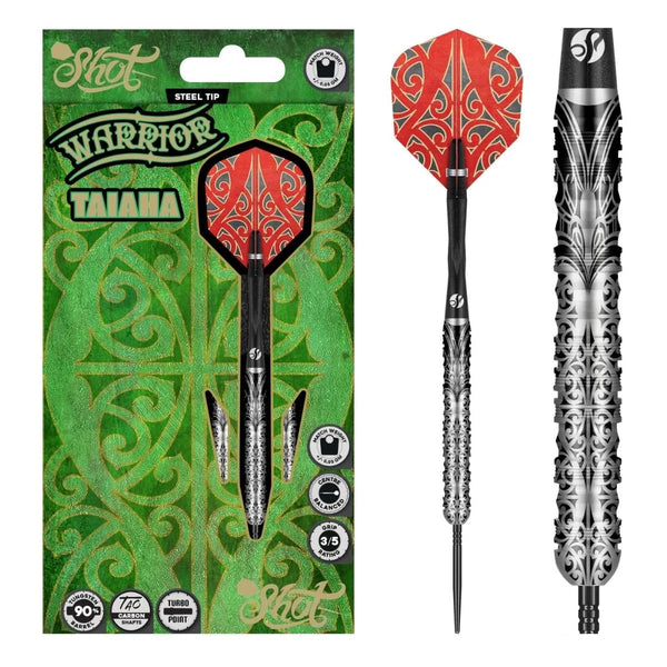 Shot Warrior Taiaha TP 90% Tungsten Steel Tip Darts-1-21 GRAM-Premier Darts
