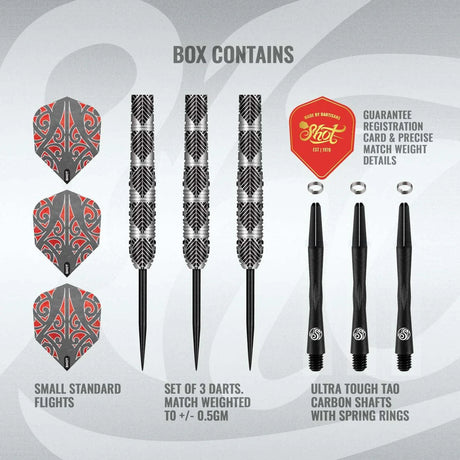 Shot Warrior Awe 90% Tungsten Steel Tip Darts-4-22 GRAM-Premier Darts