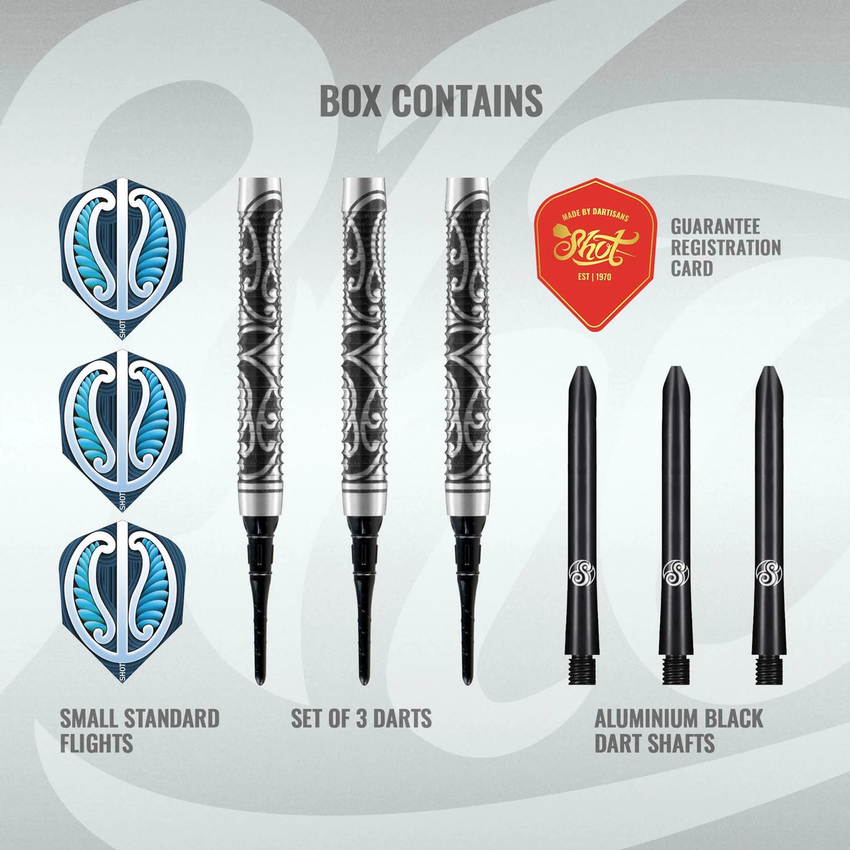 Shot Warrior Tipu 80% Tungsten Soft Tip Darts-4-18 GRAM-Premier Darts