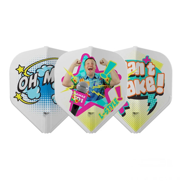 L-Style Darts L-Flight EZ Wayne Mardle V1 Type B White Flights-1-Premier Darts