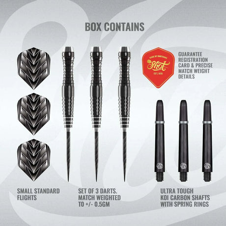 Shot Tribal Weapon 4 90% Tungsten Steel Tip Darts-4-22 GRAM-Premier Darts