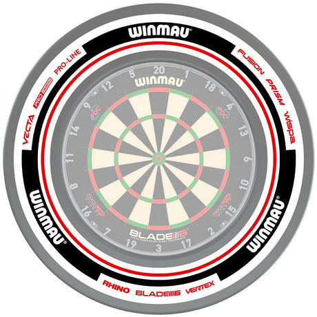 Winmau Advance White and Red Dartboard Surround