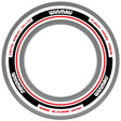 Winmau Advance White & Red Dartboard Surround
