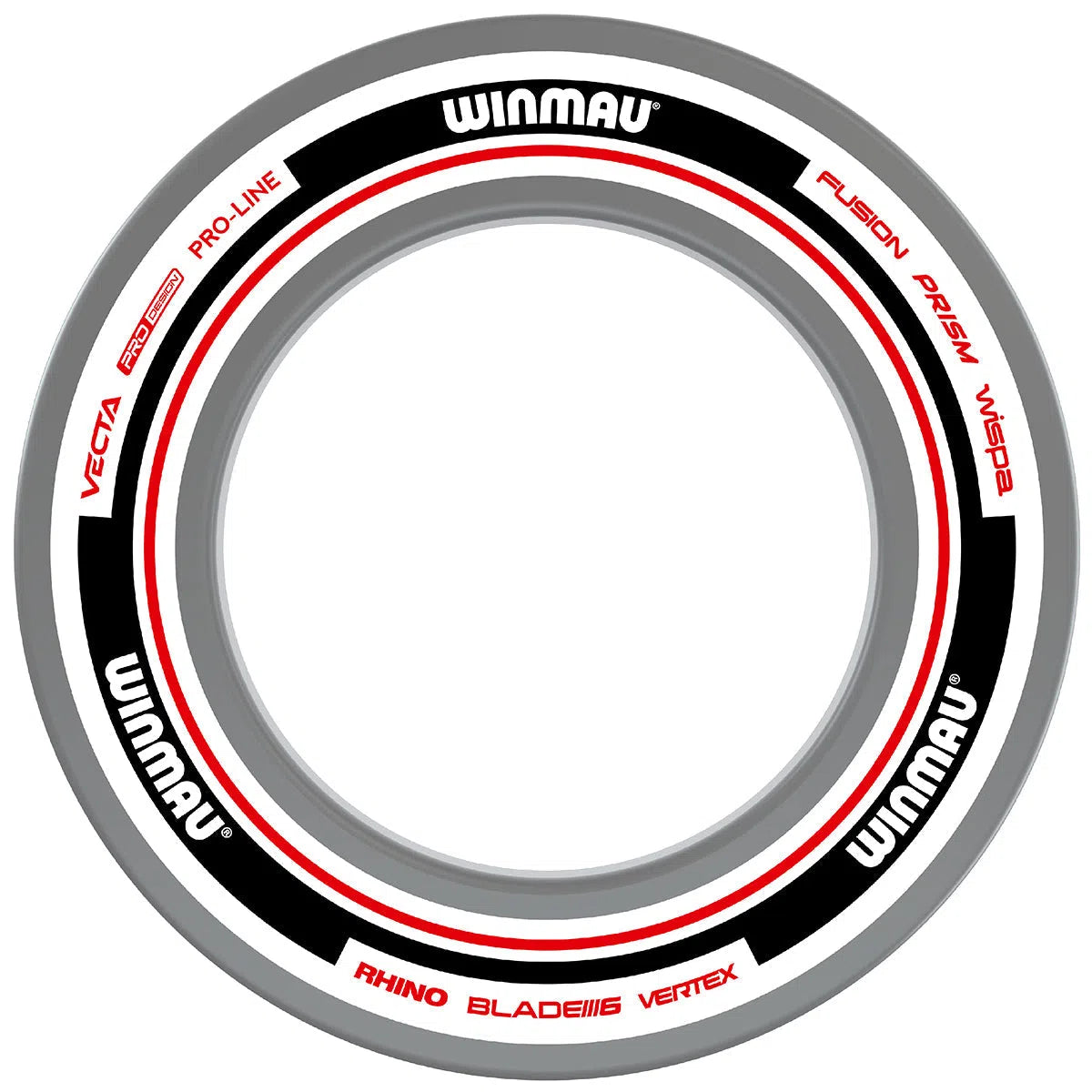 Winmau Advance White & Red Dartboard Surround