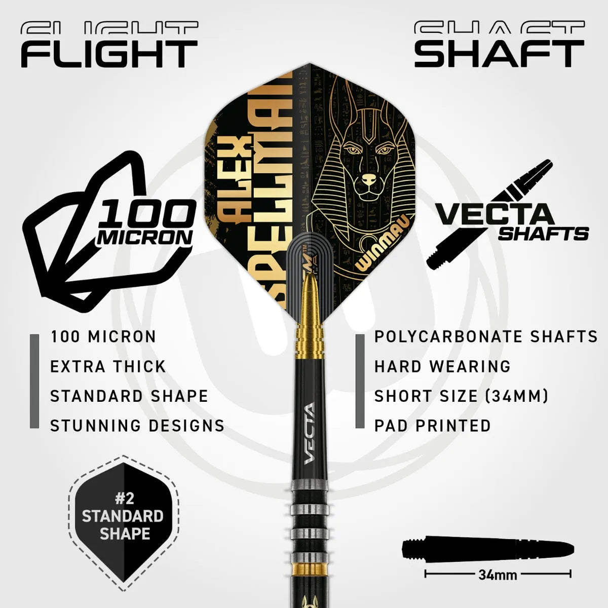 Winmau Alex Spellman 90% Tungsten Steel Tip Darts