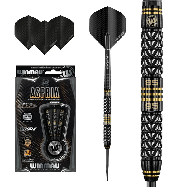 Winmau Aspria 95%/85% Straight Tungsten Dual Core Technology Steel Tip Darts-1-22 GRAM-Premier Darts