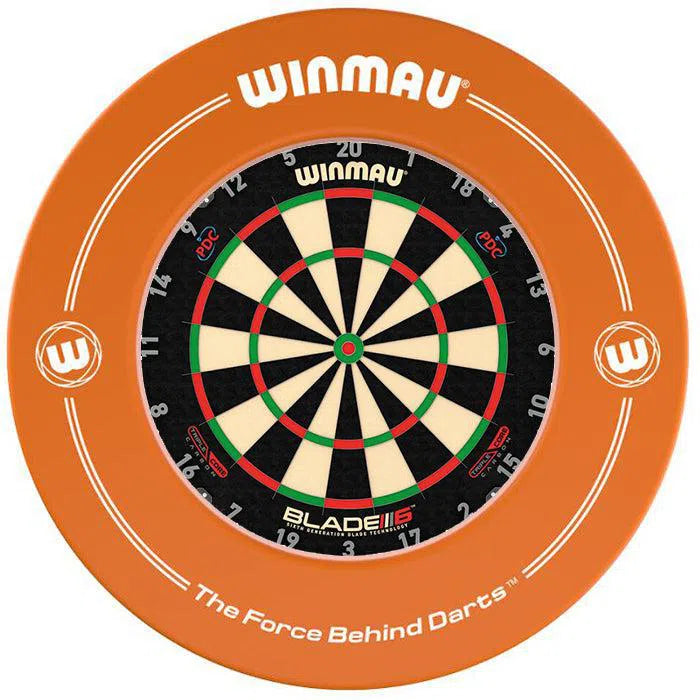 Winmau Blade 6 Carbon Triple Core Dartboard & Surround Bundle
