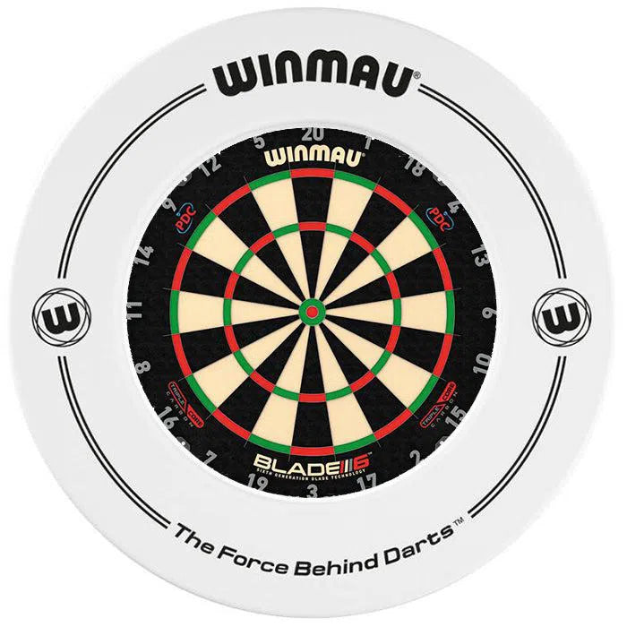 Winmau Blade 6 Carbon Triple Core Dartboard & Surround Bundle