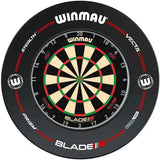 Winmau Blade 6 Carbon Triple Core Dartboard & Surround Bundle