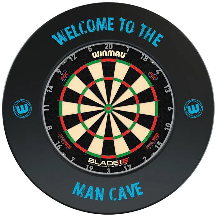 Winmau Blade 6 Carbon Triple Core Dartboard & Surround Bundle