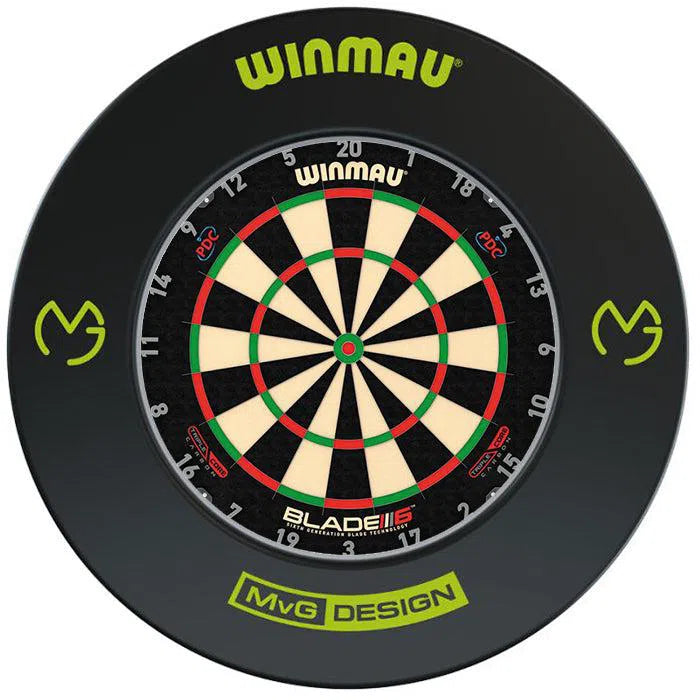 Winmau Blade 6 Carbon Triple Core Dartboard & Surround Bundle