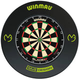 Winmau Blade 6 Carbon Triple Core Dartboard & Surround Bundle