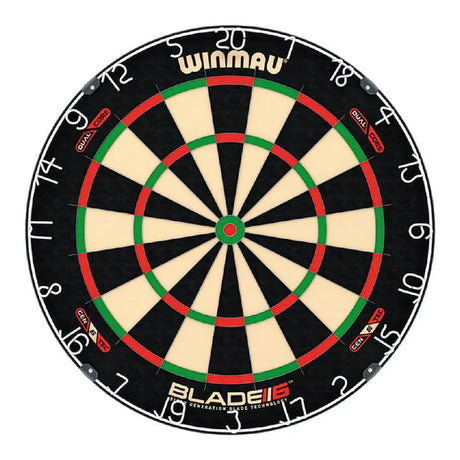 Winmau Blade 6 Dual Core Dartboard & NPQ Surround Bundle-2-Premier Darts