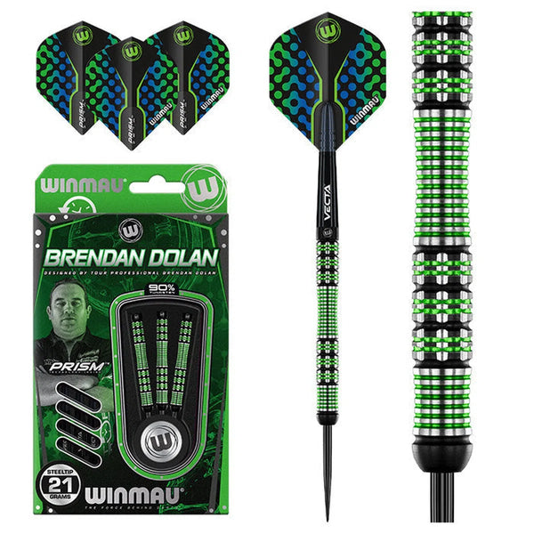 Winmau Brendan Dolan 90% Tungsten Steel Tip Darts-1-21 GRAM-Premier Darts