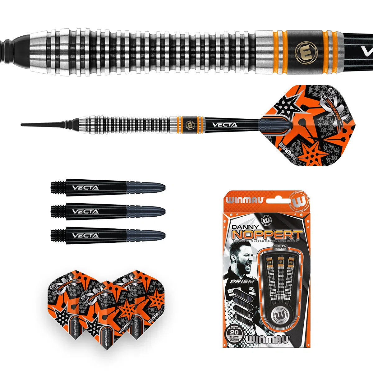 Dardos Winmau Danny Noppert Freeze Edition 90% Punta De Acero