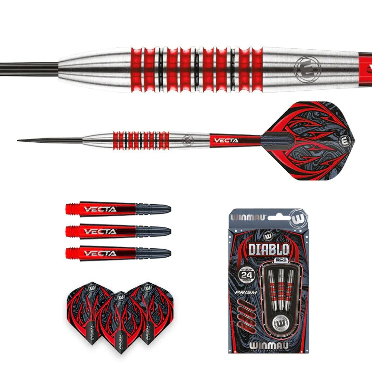 Winmau Diablo Torpedo 90% Tungsten Steel Tip Darts
