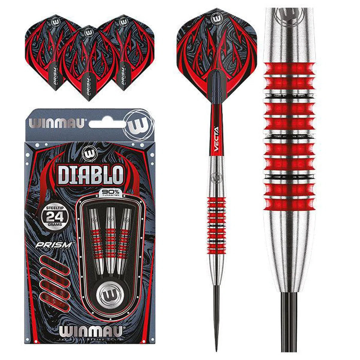 Winmau Diablo Torpedo 90% Tungsten Steel Tip Darts