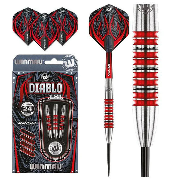 Winmau Diablo Torpedo 90% Tungsten Steel Tip Darts-1-24 GRAM-Premier Darts