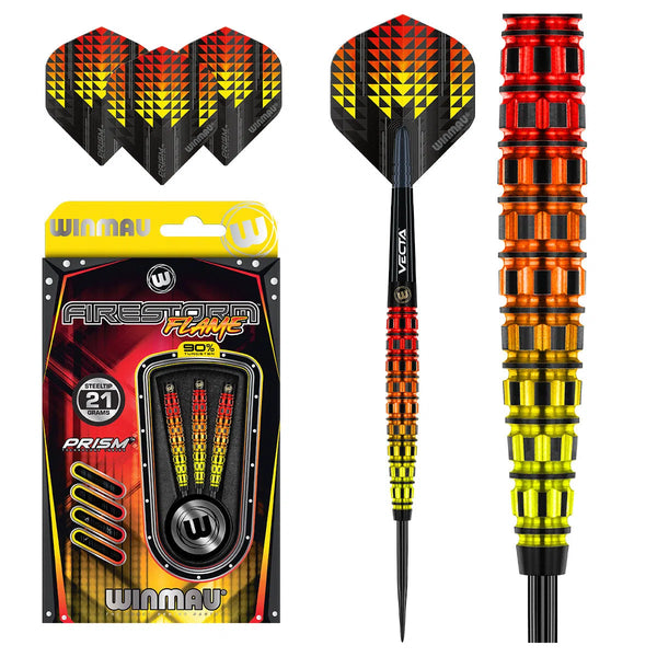Winmau Firestorm Flame Style 1 90% Tungsten Steel Tip Darts-1-21 GRAM-Premier Darts