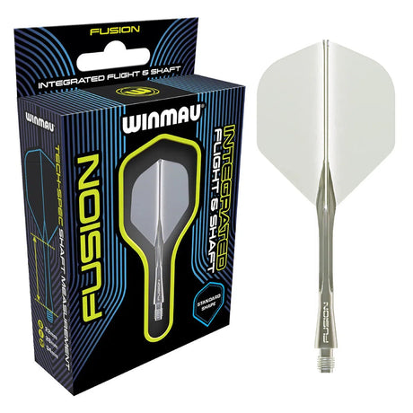 Winmau Fusion Integrated Flight System - Dark Grey Smoke (Translucent)