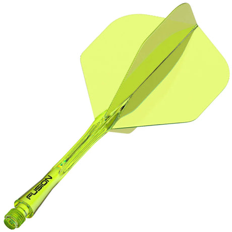 Winmau Fusion Integrated Flight System - Fluoro Yellow
