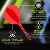 Winmau Fusion Integrated Flight System No6 - Red