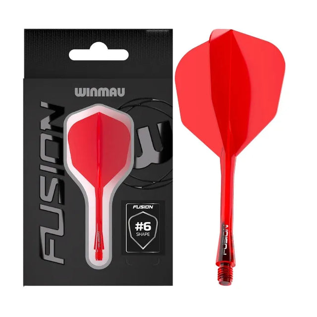 Winmau Fusion Integrated Flight System No6 - Red
