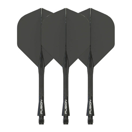 Winmau Fusion Integrated Flight System - Solid Black