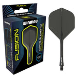 Winmau Fusion Integrated Flight System - Solid Black