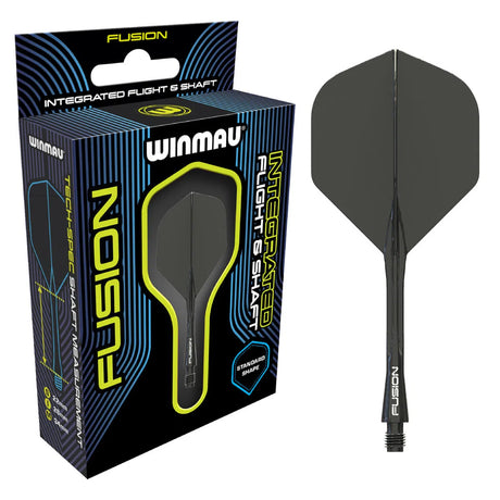 Winmau Fusion Integrated Flight System - Solid Black