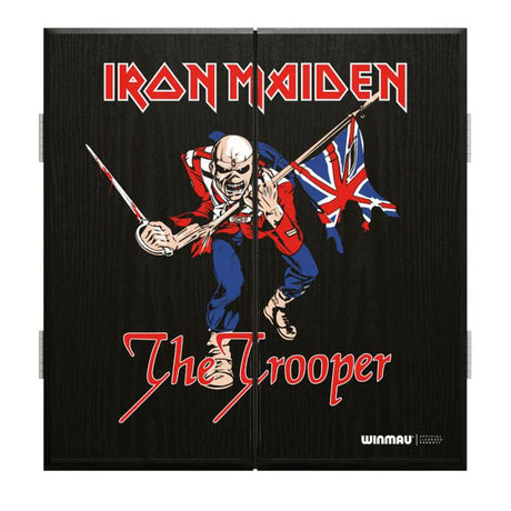 Winmau Iron Maiden Trooper Black Dartboard Cabinet