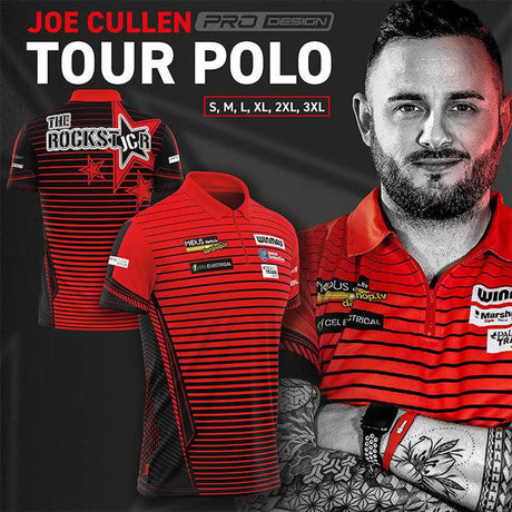 Winmau Joe Cullen Shirt - Black & Red