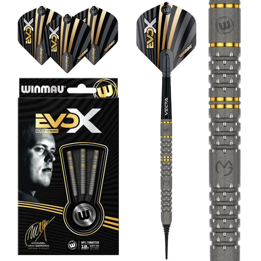 Winmau MVG Evo-X 90% Soft Tip Darts-1-20 GRAM-Premier Darts