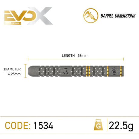 Winmau MVG Evo-X 90% Steel Tip Darts