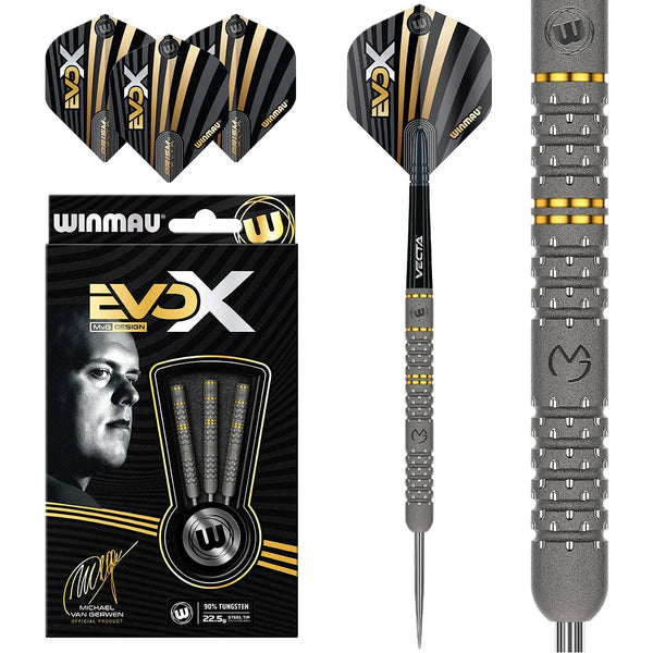 Winmau MVG Evo-X 90% Steel Tip Darts-1-21 GRAM-Premier Darts